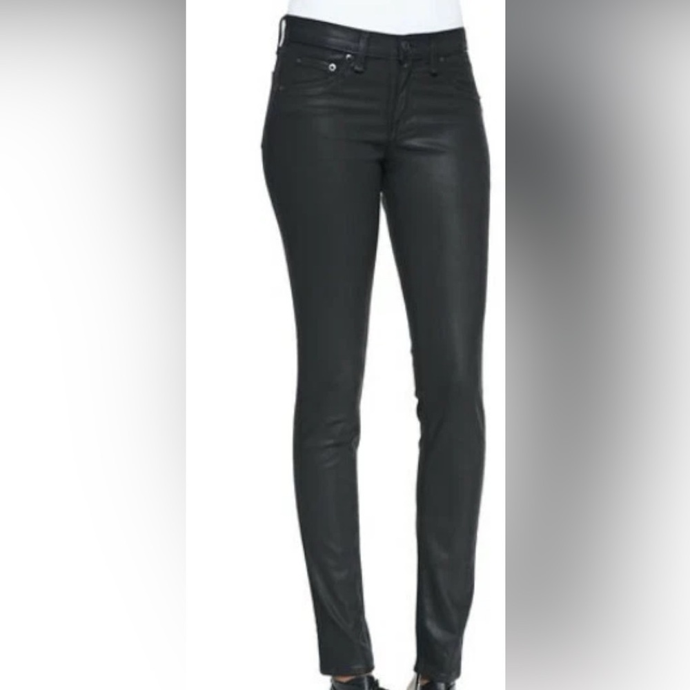 rag & bone Coated charcoal leggings Skinny Jeans